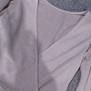 Elegant Beige Open Back Women's Top